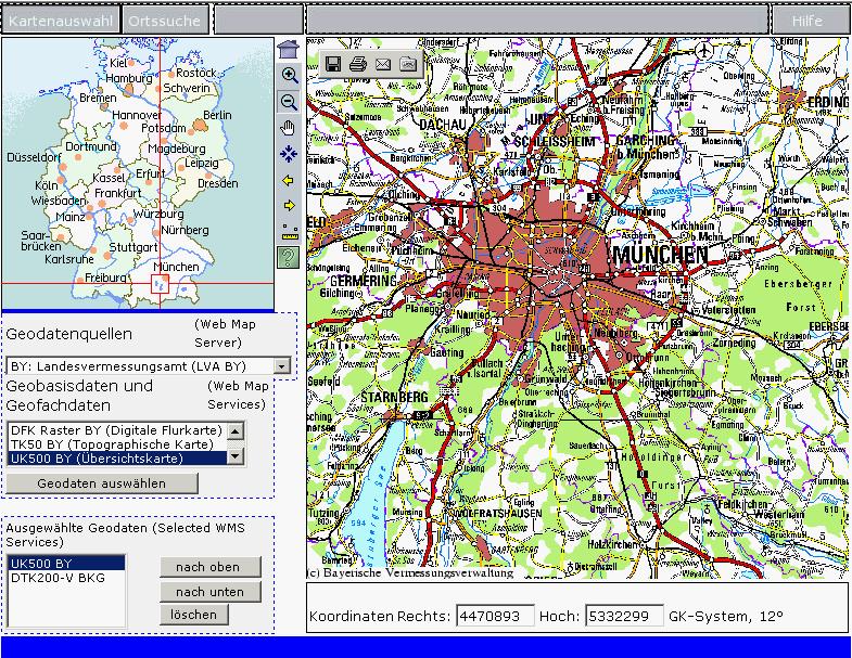 140 Presented at the FIG Workshop on egovernance, Knowledge Management and elearning, Budapest, Hungary, 2006 Fig. 5: GermanViewer based on OGC-conforming Web Map Services (WMS) 7.