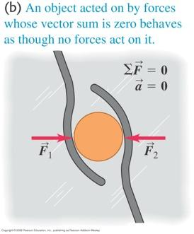Newton s First Law The figure shows an unbalanced force causing an acceleration and balanced forces