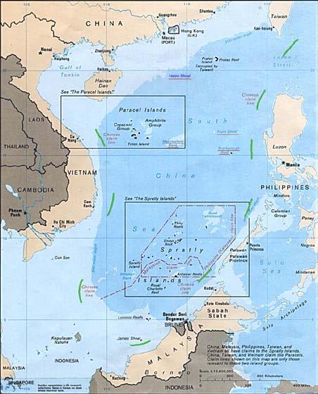 Sovereignty in the South China Sea The maritime area known as the South China Sea, extending off the shores of China, Indonesia, Malaysia, Vietnam, The Philippines, Brunei and Taiwan, has been hotly