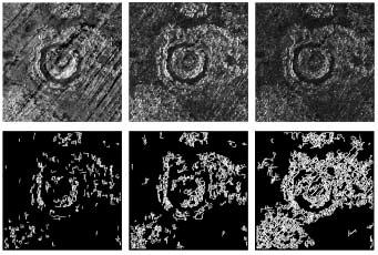 Circular Feature Detection The classic way to detect circles in images, particularly impact craters, is to use the Circular Hough Transform.