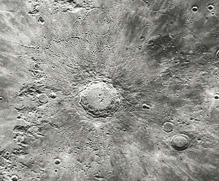 ~18km diameter Ejecta was liquid in nature splash crater