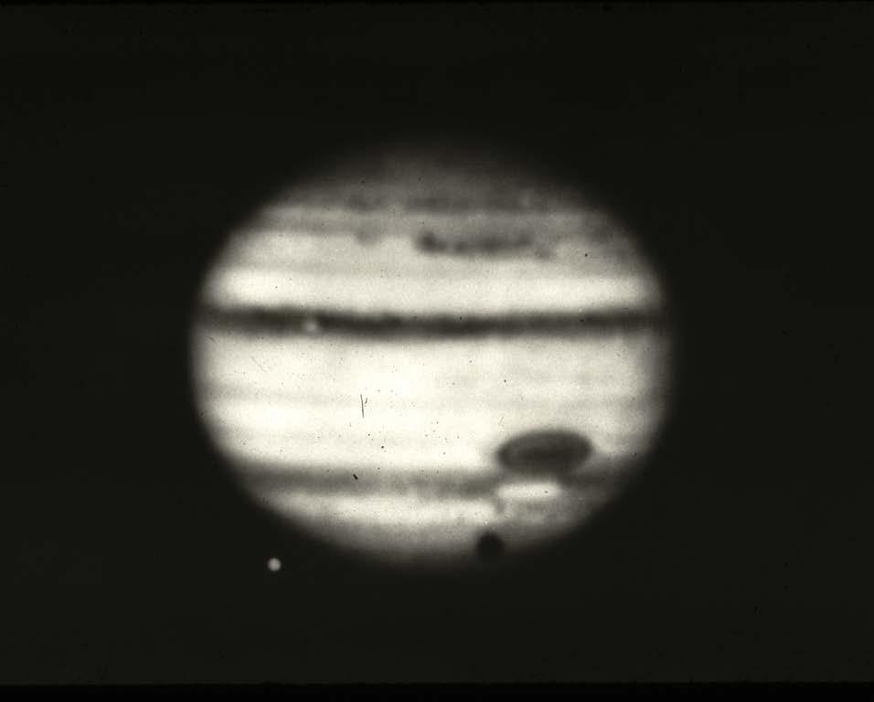 Jupiter viewed through the 200-inch Palomar telescope.