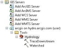 and services are already in ArcCatalog