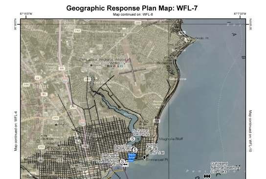 Geographic Response Plan Map Priority Protection Areas (ESA) Boom & Skimmer Placement Oil Spill