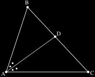 Consider a triangle ABC. Let the angle bisector of angle A intersect side BC at a point D.