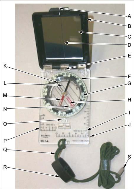 Director Cadets 3, Royal Canadian Army Cadet Reference Book, Department of National Defence (p. 5-33) Figure 18-1-3 Compass M Magnetic Needle. Spins freely and points towards magnetic north.