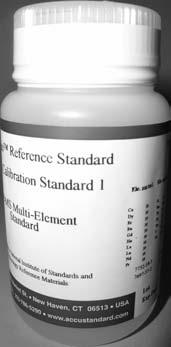 standards are packaged in acid leached FLPE containers to provide required protection and, of course, all standards are traceable to the National Institute of Standards and Technology (NIST) weights