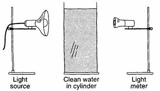 30. The diagram below shows a cylinder filled with clean water.