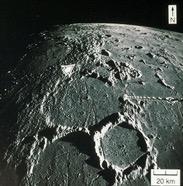Features of the Moon Craters: round pits