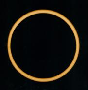 the sun to remain visible around the edges of the moon an Annular Eclipse