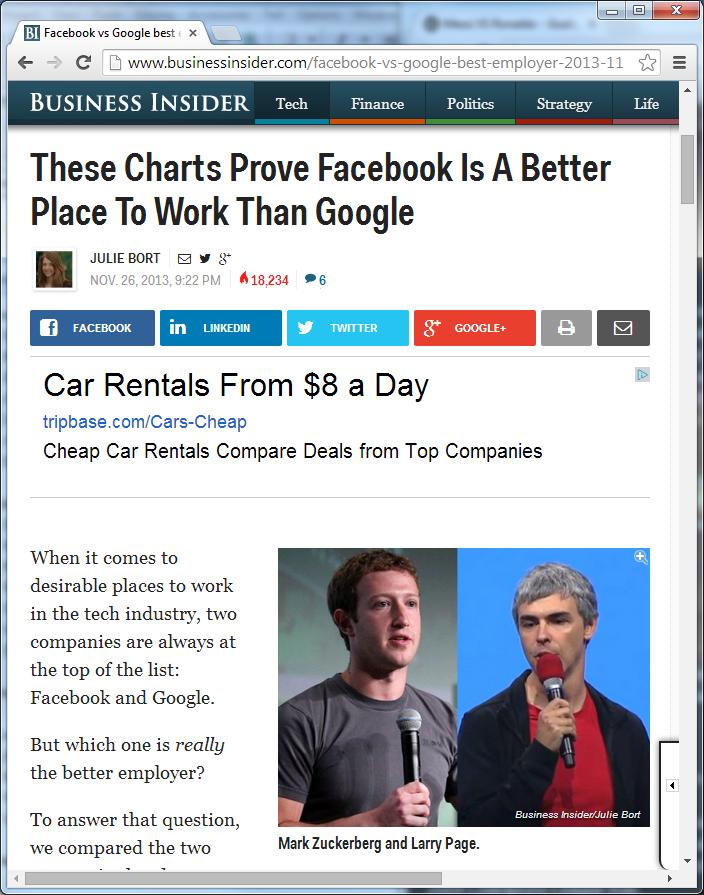 Facebook vs. Google http://www.