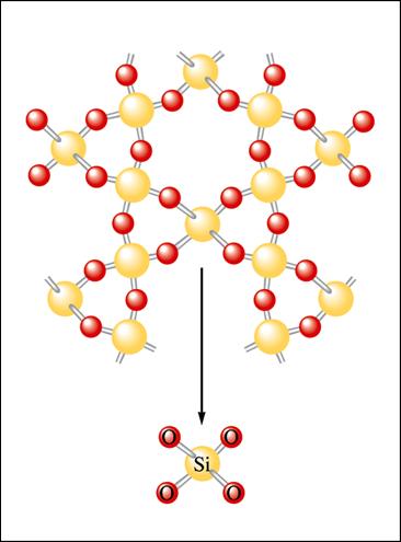 Silicon: Unlike CO 2, SiO 2 is a strong solid network. Si is too large to form pi bonds.