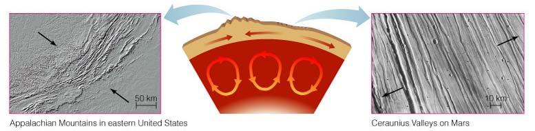 Tectonics Convection of the mantle creates stresses in the crust called tectonic