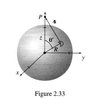 2.3.4 (3) Example 2.7 Find the potential of a uniformly charged spherical shell of radius R.