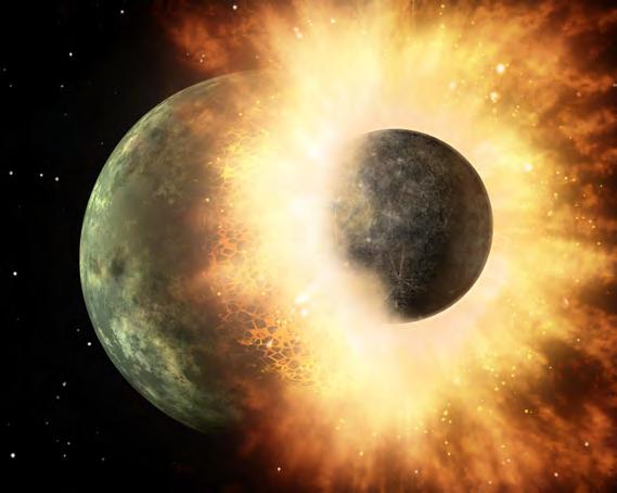 Why Do We Have This Coincidence? - Theory of Origin of Moon When the earth formed 4.5 billion years ago, other smaller planetary bodies were also growing.
