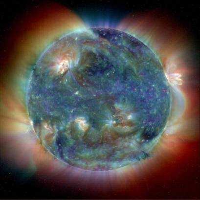These ions emit light in the ultraviolet region of the solar spectrum that is only accessible from space. 3a.