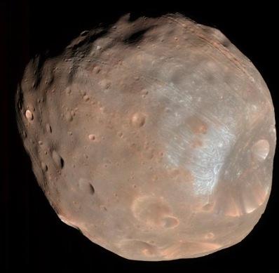 An example of an irregular satellite: Phobos, one of the two Martian moons.