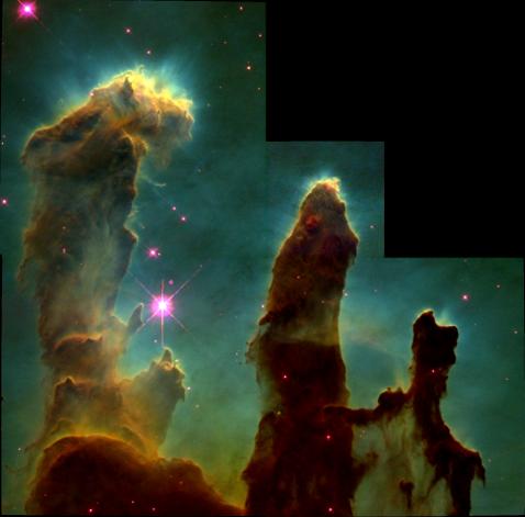 The birth of stars: Stars are born in the densest regions of the collapsed molecular clouds: Starforming region in the Eagle Nebula The evolution of young stars: - the core temperature T increases -