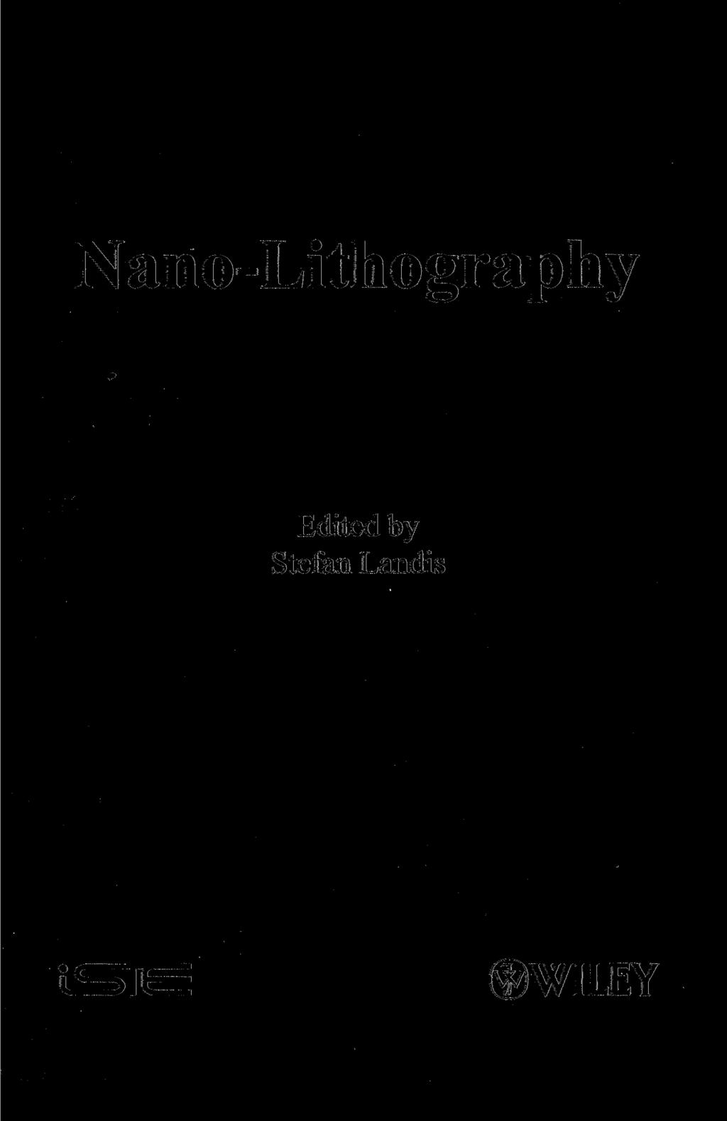 Nano-Lithography Edited by