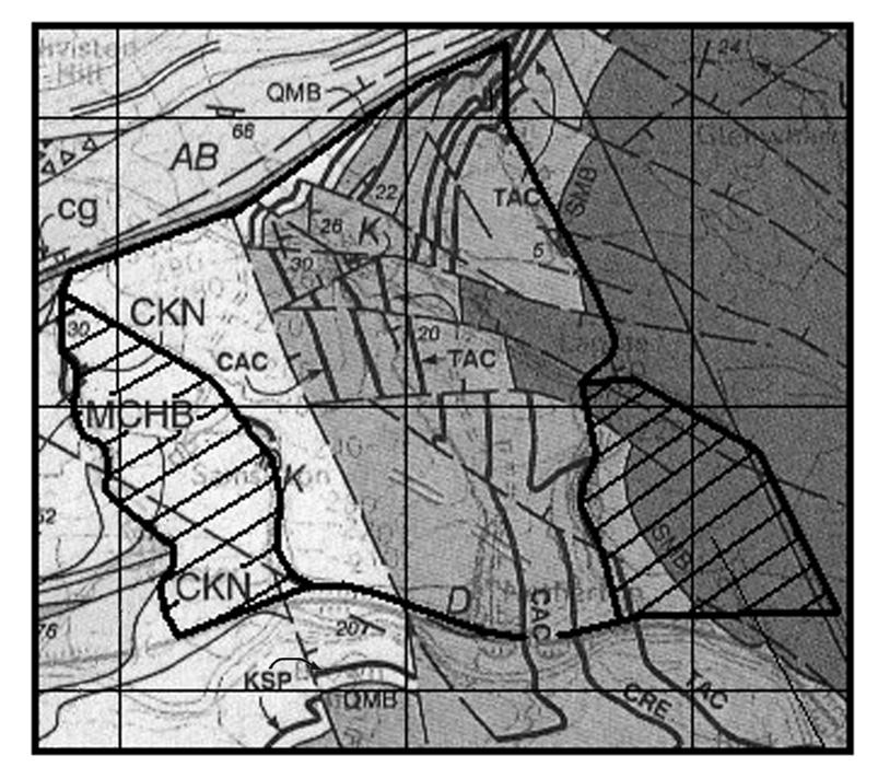 14 7. Figure 7 is part of the Geological Map (Box A) showing the boundaries of the existing Glenmuckloch Opencast Coal site.