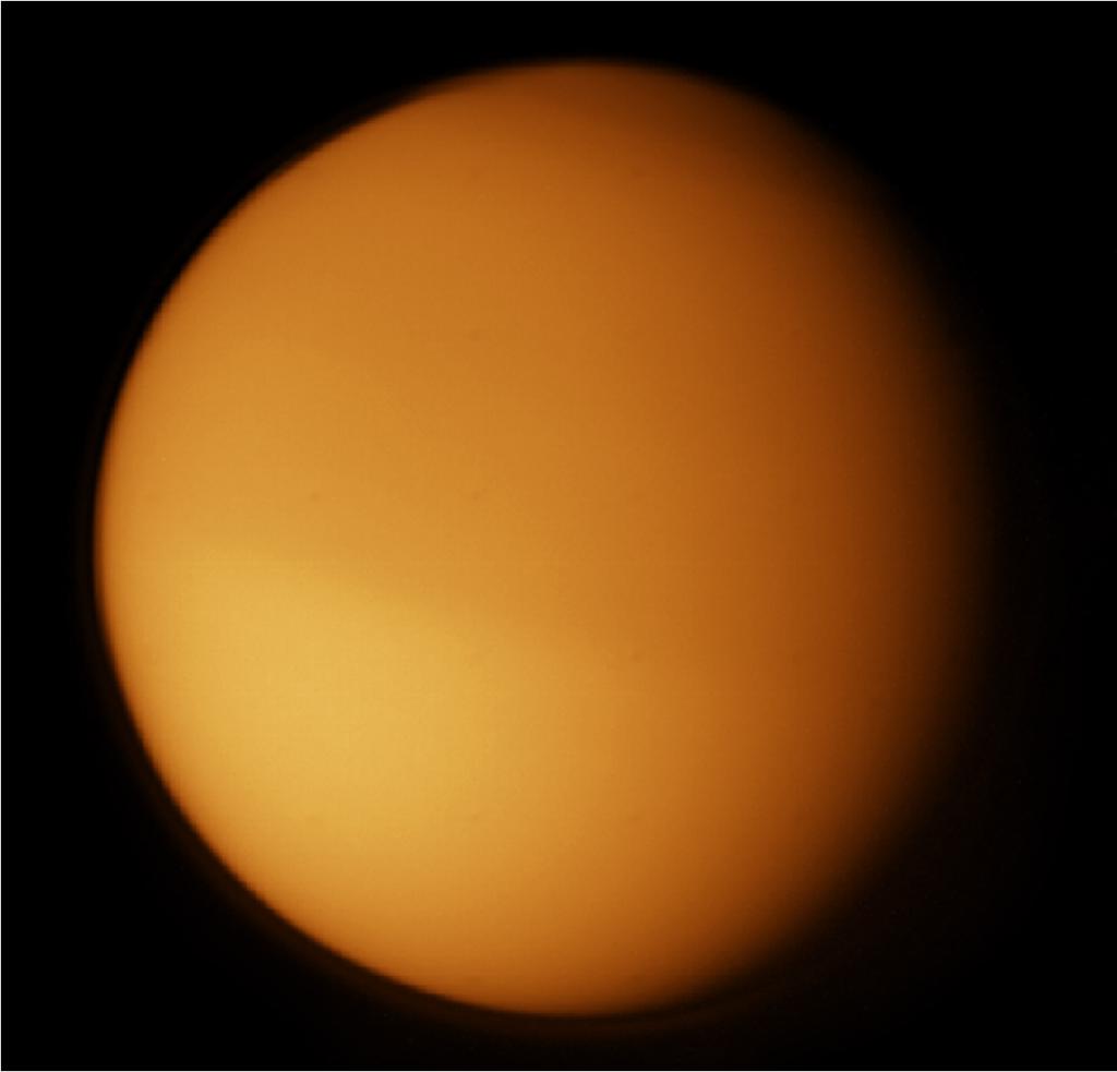 The haze seen in Titan s atmosphere (the largest moon of the planet Saturn) consists of tiny