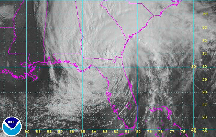 Latest Satellite Picture Source: NOAA Discussion Irma, located approximately 70 miles (115 kilometers) east of Tallahassee, Florida, is currently tracking north-northwest at 17 mph (28 kph).