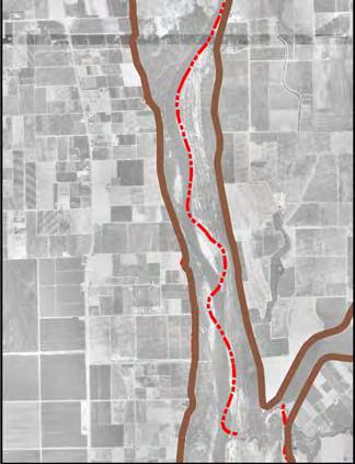 Feather River. Levee spacings in 1909 were narrower.