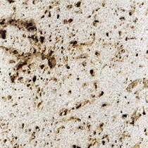 PLATEAU LIMESTONE 2,51 gr/cm³ Absorption coefficient 1,9 % 62,21 MPa Flexural strength 0,97 MPa 9,46 mm 25 cms Frost coefficient 0,07 % Beige colored porous rock, with fine or very fine grain.