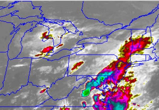 Virginia and Maryland at 2145 UTC, and c) the