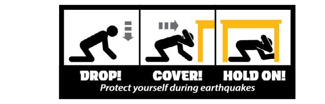 PreparedBC EARTHQUAKE AND TSUNAMI GUIDE Drop, Cover and Hold On When you feel the ground shake, immediately Drop, Cover and Hold On.