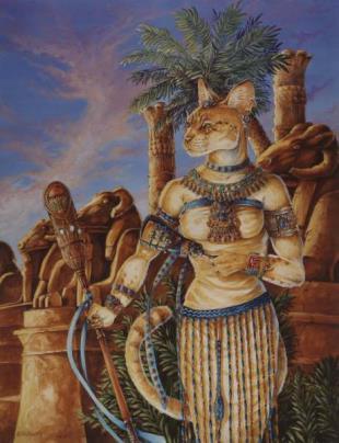 BASTET Goddess of Cats Cat-headed woman