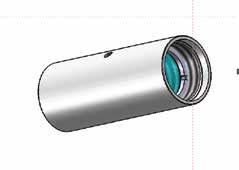 OPTICS 1/4-36 SMA optical connector (mates to optical fiber) 0.75 mm/0.03" deep hole (for 3 mm/ #4 setscrew) 1.00 25.4 Optical view cone; Provide clear target access for accuracy.