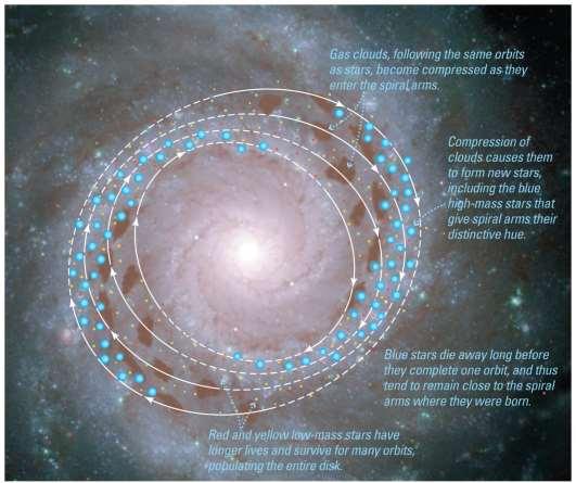 Spiral arms are waves of star formation. 1.