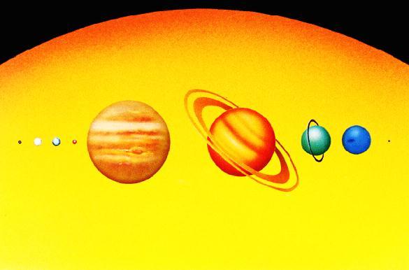The Solar System sizes to scale Mercury 350ºC Earth 20ºC Jupiter -110ºC Saturn
