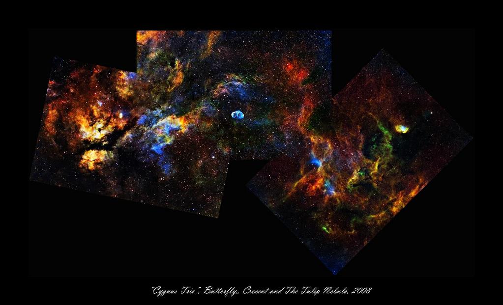The Cygnus Trio of nebulae