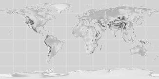 7. Using the following map, list the names of Earth s four main ocean basins from smallest to largest. a. b. c. d.