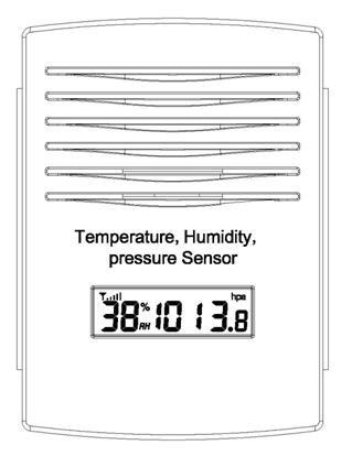 5.4 Indoor Thermo-Hygrometer-Barometer Transmitter The indoor thermometer, hygrometer and barometer measures and displays the indoor temperature, humidity and pressure and transmits this data to the