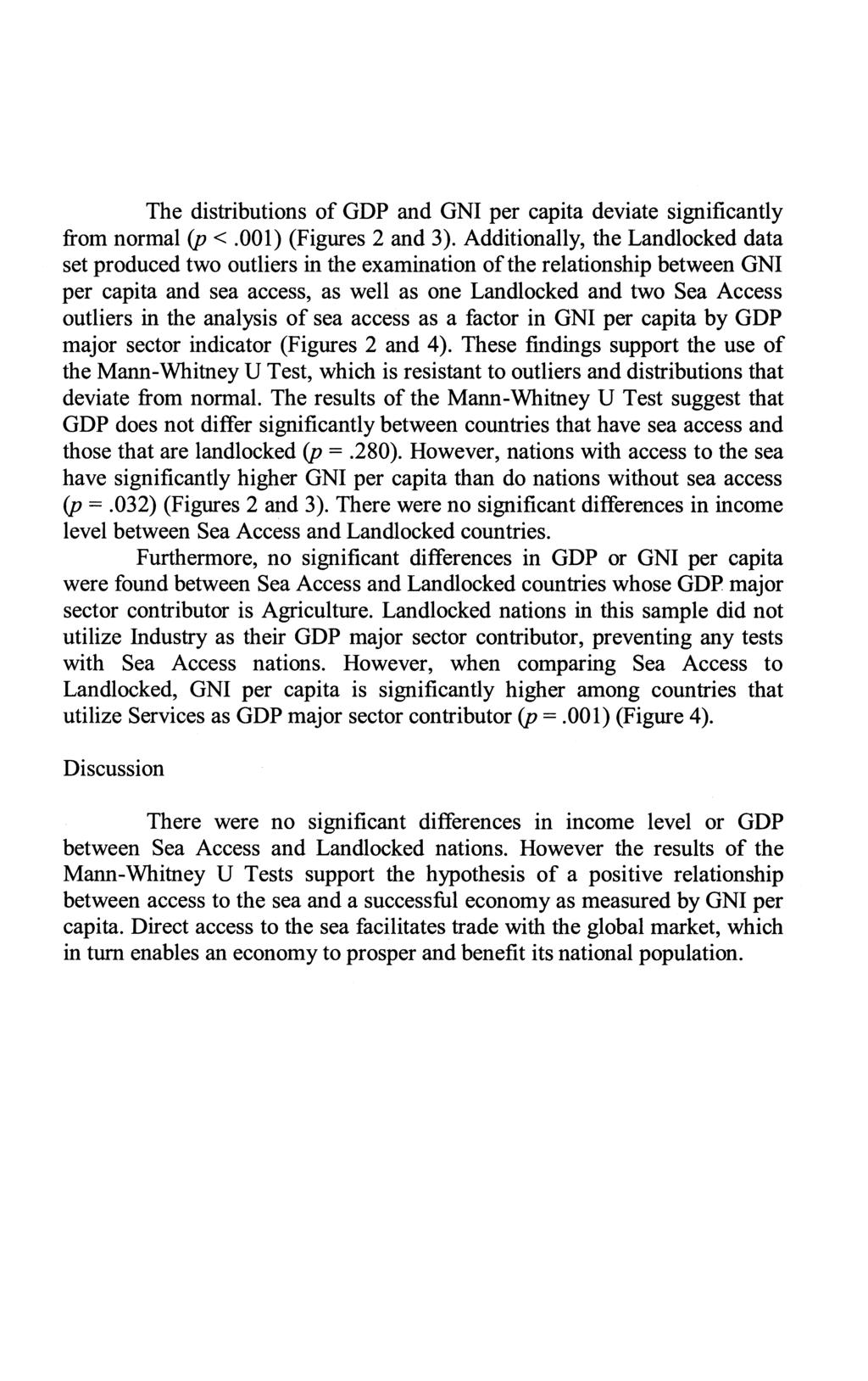 The distributions of GDP and GNI per capita deviate significantly from normal (p <.001) (Figures 2 and 3).
