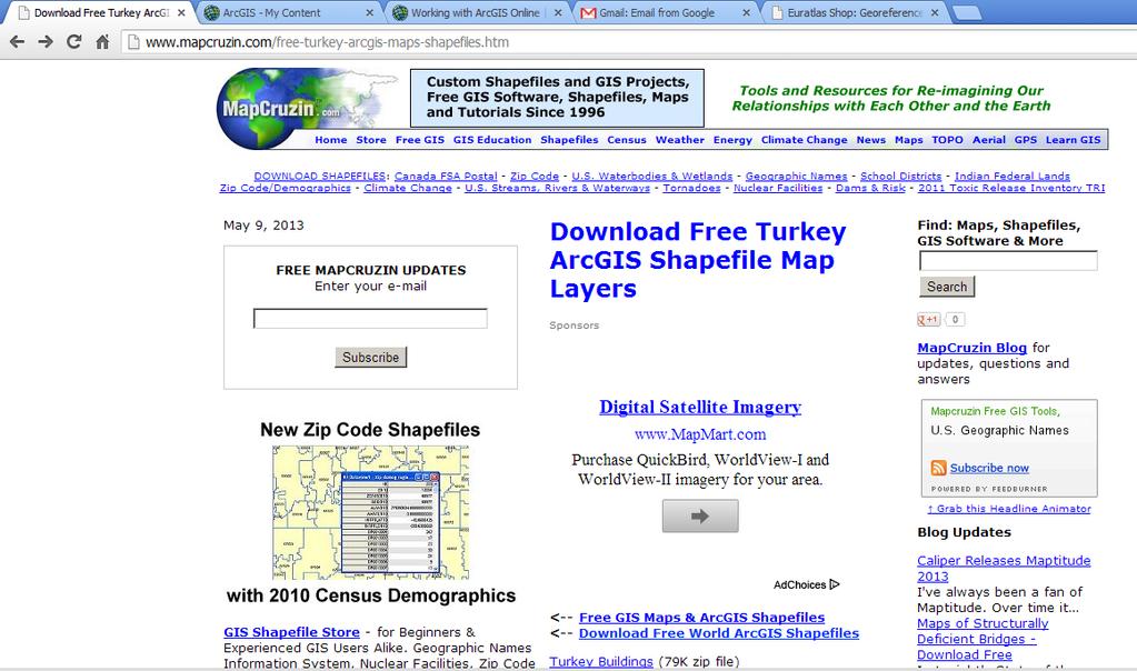MAPCRUZIN Free GIS Shapefiles, Software, Resources and Geography