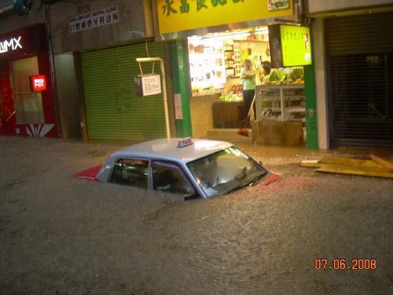June 7, 2008 rainstorm flooding in Sheung Wan A 1-in-1100 year event?
