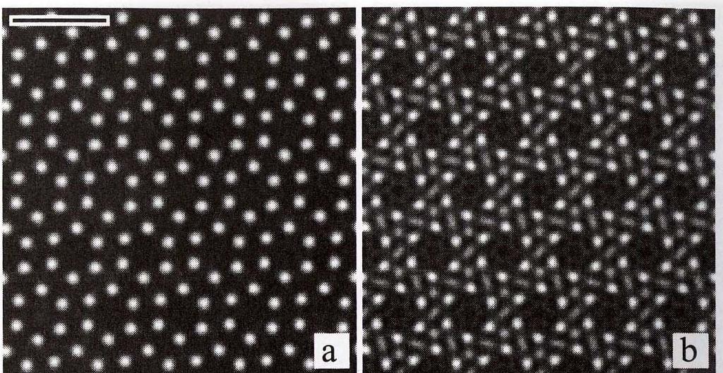 nitride (β-si 3 Ni 4 ) with different defocus (a) 70 nm and (b) 90nm showing