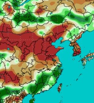 China Wetter Yangtze River Valley Trends Late Next Week Viable North China Plain Wheat Up to 1/2 the belt should push into dormancy by the middle of December, eliminating moisture needs Shower