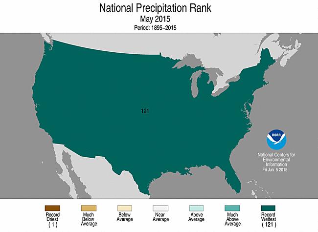 Not only was it the wettest May on record, it was the wettest month ever for the contiguous U.S.