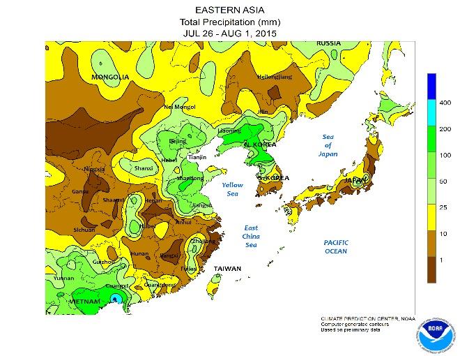 Percent of Average Precip March 2013 CHINA Percent of Average Precipitation Much welcomed rains of.