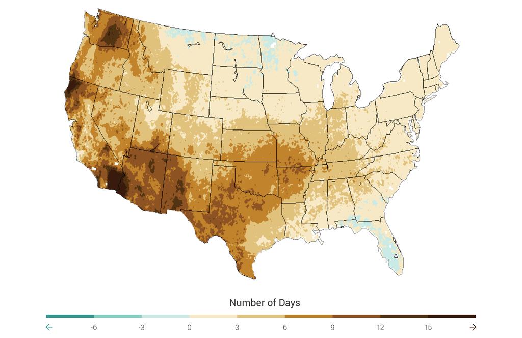 Change in the # of Consecutive Dry Days