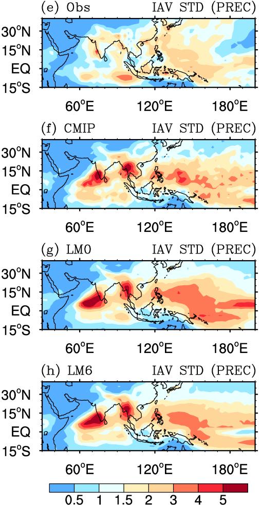 Remarkable overestimated the interannual variance of PRECIP over the SE Arabian Sea,