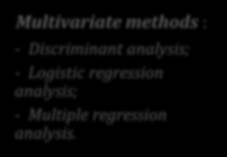 Statistical methods Multivariate