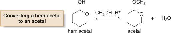 Cyclic Hemiacetals and Acetals Cyclic hemiacetals are formed by intramolecular cyclization of