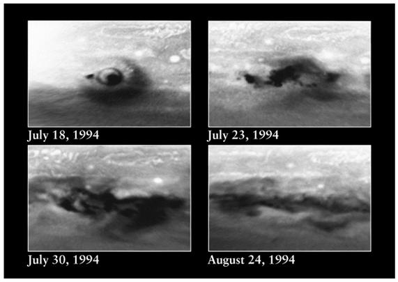 In 1994 the fragments crashed into Jupiter s