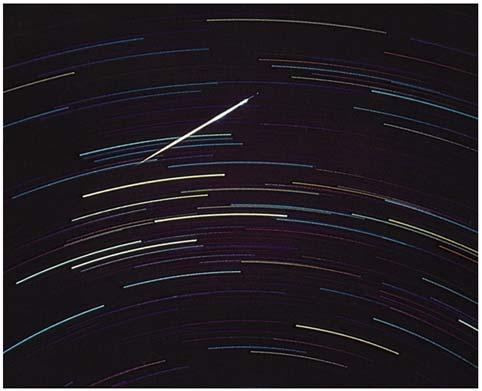 A meteor or Shooting Star 300 tons of material fall through the Earth s atmosphere